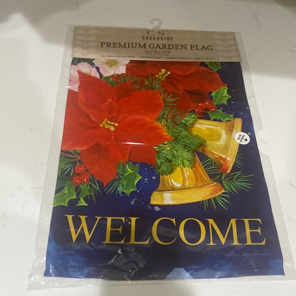 Garden flag Christmas Welcome NEW  Creekside garden flag double-sided - Picture 1 of 4